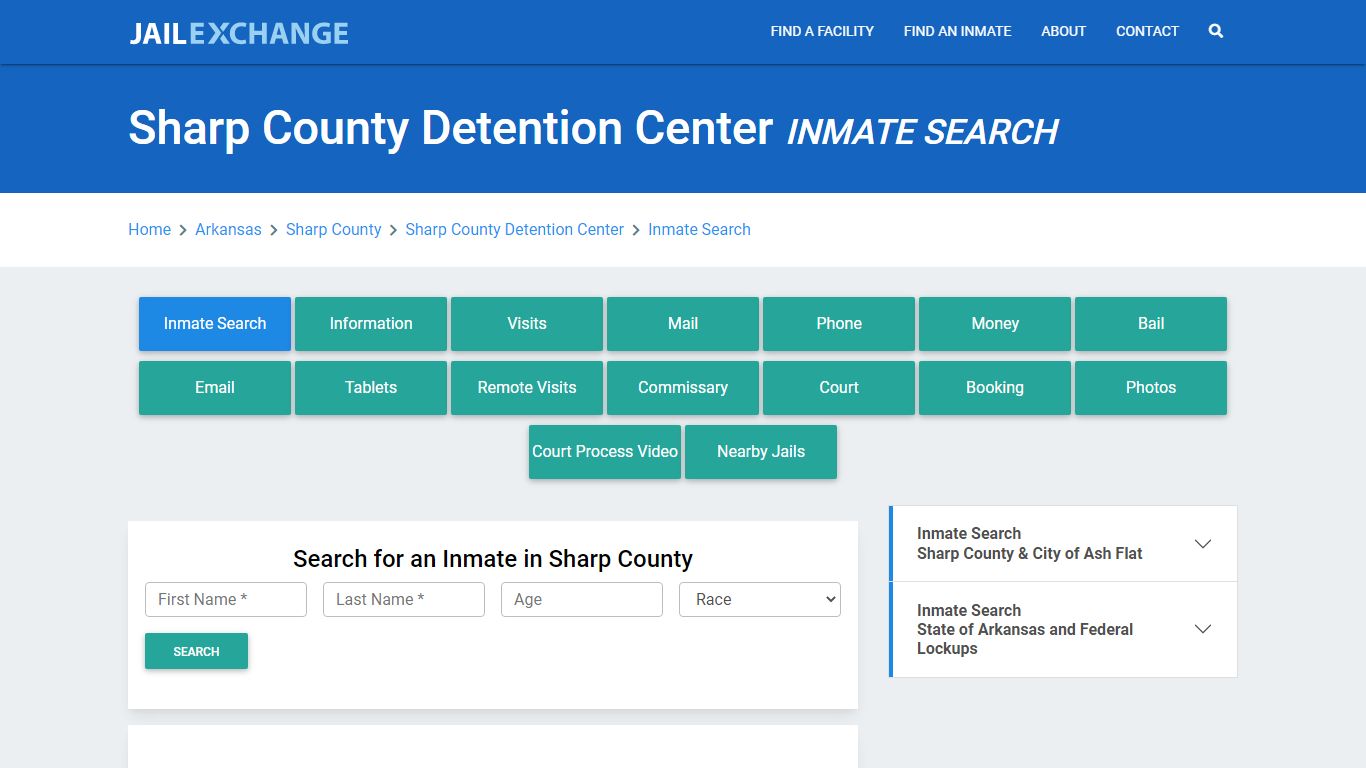 Sharp County Detention Center Inmate Search - Jail Exchange